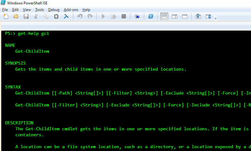 Get-Help GCI